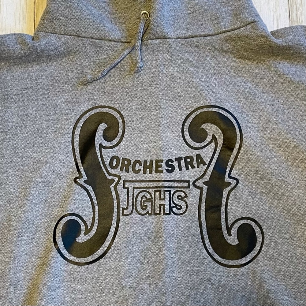 Jerzees Orchestra Hoodie Sweatshirt Gray/Black